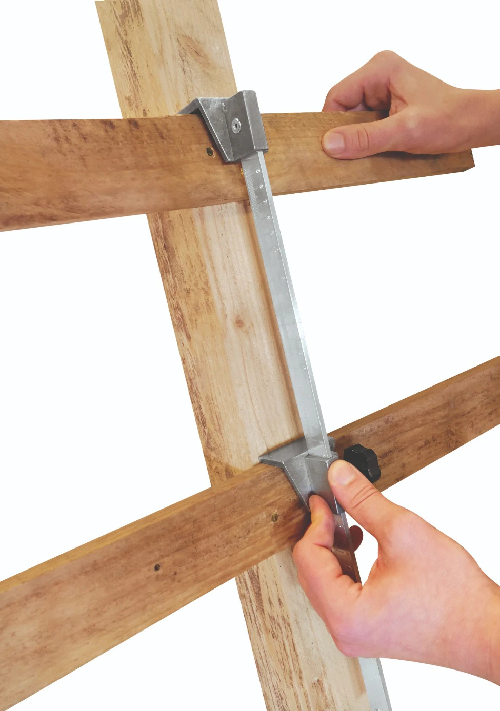 Aluminiowy przymiar blacharski do łat nastawny 400mm MELA JOUANEL