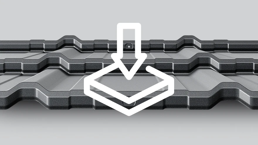 Blachodachówka modułowa  Budmat Como D-Matt PLUS 8004 ceglasty