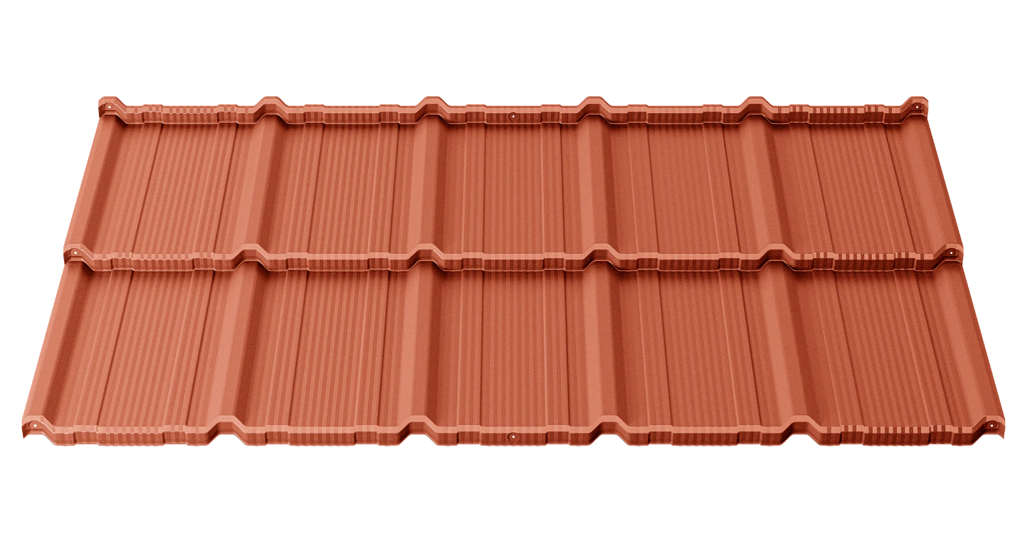 Blachodachówka modułowa Budmat Como D-Matt PLUS 8004 ceglasty mikrofala