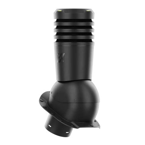 EL-125-02-PA Kominek wentylacyjny Ecoline do blachodachówki profil A fi 125mm czarny