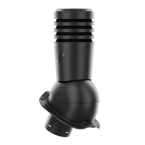 EL-125-02-PF Kominek wentylacyjny Ecoline do blachodachówki profil F fi 125mm czarny