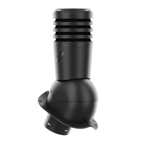 EL-125-02-PN Kominek wentylacyjny Ecoline do blachodachówki profil N fi 125mm czarny