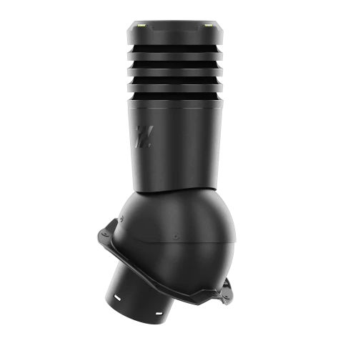 EL-125-02-PT18 Kominek wentylacyjny Ecoline do blachy trapezowej profil T18 fi 125mm czarny