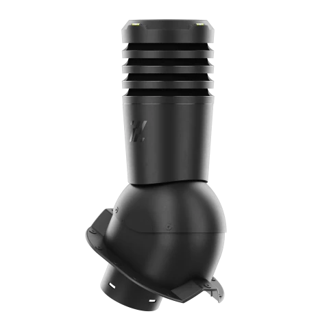 EL-125-02-PT35 Kominek wentylacyjny Ecoline do blachy trapezowej profil T35 fi 125mm czarny