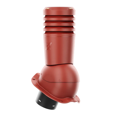 EL-125-04-PF Kominek wentylacyjny Ecoline do blachodachówki profil F fi 125mm  czerwony