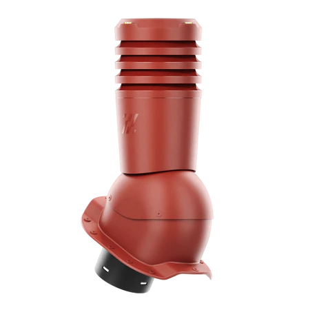 EL-125-04-PR Kominek wentylacyjny Ecoline do blachodachówki profil R fi 125mm  czerwony