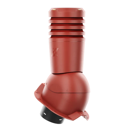 EL-125-04-PT35 Kominek wentylacyjny Ecoline do blachy trapezowej profil T35 fi 125mm  czerwony