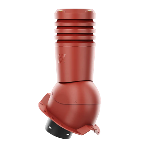 EL-125-04-PT35 Kominek wentylacyjny Ecoline do blachy trapezowej profil T35 fi 125mm  czerwony