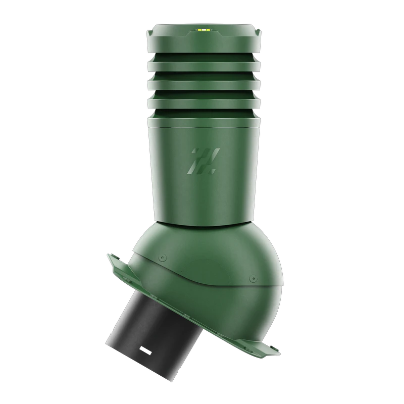EL-125-05-PE Kominek wentylacyjny Ecoline do blachodachówki profil E fi 125mm zielony
