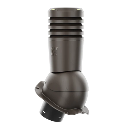 EL-125-07-PF Kominek wentylacyjny Ecoline do blachodachówki profil F fi 125mm ciemny brąz