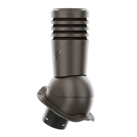 EL-125-07-PF Kominek wentylacyjny Ecoline do blachodachówki profil F fi 125mm ciemny brąz