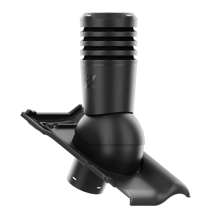 EL-150-02-D01 Kominek wentylacyjny Ecoline do dachówki ceramicznej Titania fi 150mm ANTRACYT ANGOBA/CZARNA GLAZURA