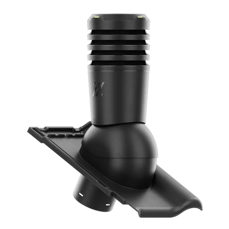 EL-150-02-D02 Kominek wentylacyjny Ecoline do dachówki ceramicznej Alegra 9 fi 150mm CZARNA ANGOBA SZLACHETNA