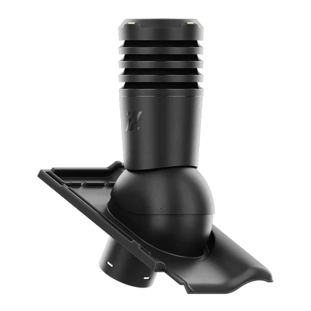 EL-150-02-D05 Kominek wentylacyjny Ecoline do dachówki ceramicznej Rubin 9V fi 150mm CZARNA GLAZURA BŁYSZCZĄCA