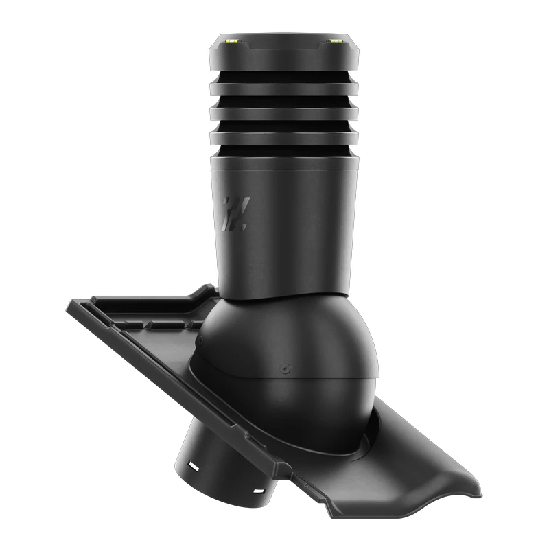 EL-150-02-D05 Kominek wentylacyjny Ecoline do dachówki ceramicznej Rubin 9V fi 150mm CZARNA GLAZURA BŁYSZCZĄCA