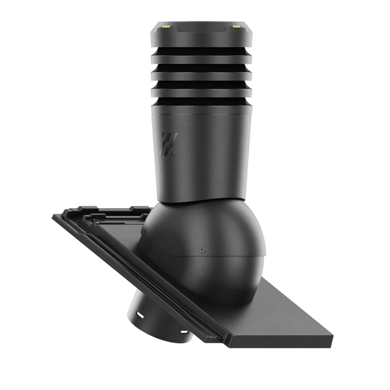 EL-150-02-D08 Kominek wentylacyjny Ecoline do dachówki ceramicznej Orea 9 fi 150mm CZARNA ANGOBA SZLACHETNA