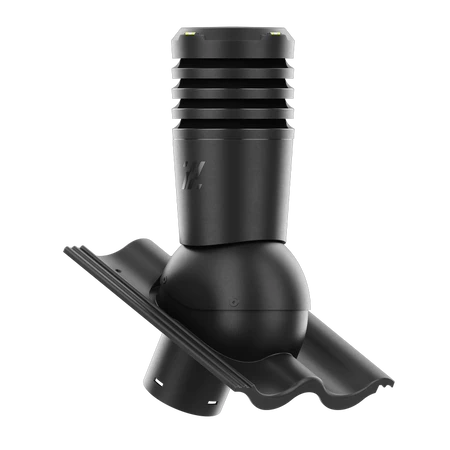 EL-150-02-D34 Kominek wentylacyjny Ecoline do dachówki cementowej Sigma fi 150mm  CZARNY