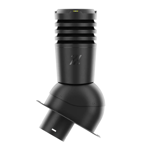 EL-150-02-PL Kominek wentylacyjny Ecoline do blachodachówki profil L fi 150mm czarny