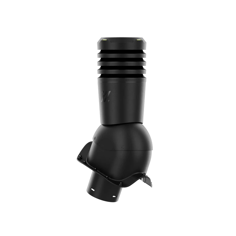 EL-150-02-PO Kominek wentylacyjny Ecoline do płyty falistej profil O fi 150mm czarny