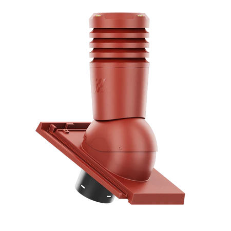 EL-150-04-D09 Kominek wentylacyjny Ecoline do dachówki ceramicznej Domino fi 150mm  CZERWIEŃ WINNA