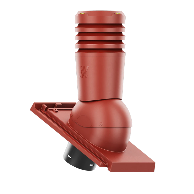 EL-150-04-D09 Kominek wentylacyjny Ecoline do dachówki ceramicznej Domino fi 150mm CZERWIEŃ WINNA