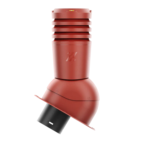 EL-150-04-PL Kominek wentylacyjny Ecoline do blachodachówki profil L fi 150mm czerwony