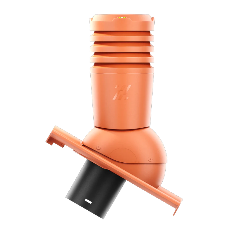 EL-150-06-D03 Kominek wentylacyjny Ecoline do dachówki ceramicznej Piemont fi 150mm  NATURALNA CZERWONA/MIEDZIANA ANGOBA