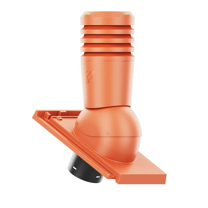 EL-150-06-D09 Kominek wentylacyjny Ecoline do dachówki ceramicznej Domino fi 150mm MIEDZIANA ANGOBA / NATURALNA CZERWIEŃ