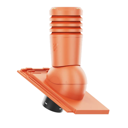 EL-150-06-D41 Kominek wentylacyjny Ecoline do dachówki ceramicznej Erlus Linea fi 150mm  CZERWIEŃ NATURALNA/CZERWIEŃ SPI