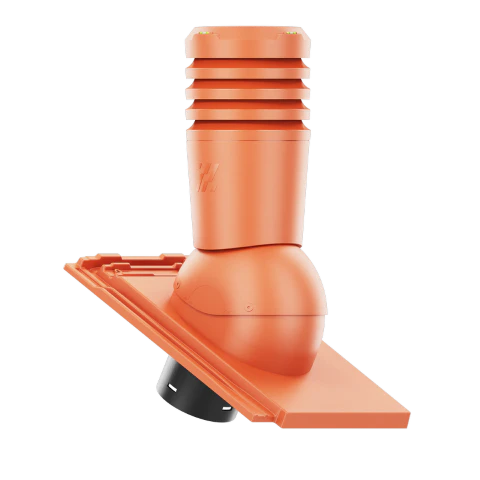 EL-150-06-D41 Kominek wentylacyjny Ecoline do dachówki ceramicznej Erlus Linea fi 150mm  CZERWIEŃ NATURALNA/CZERWIEŃ SPI