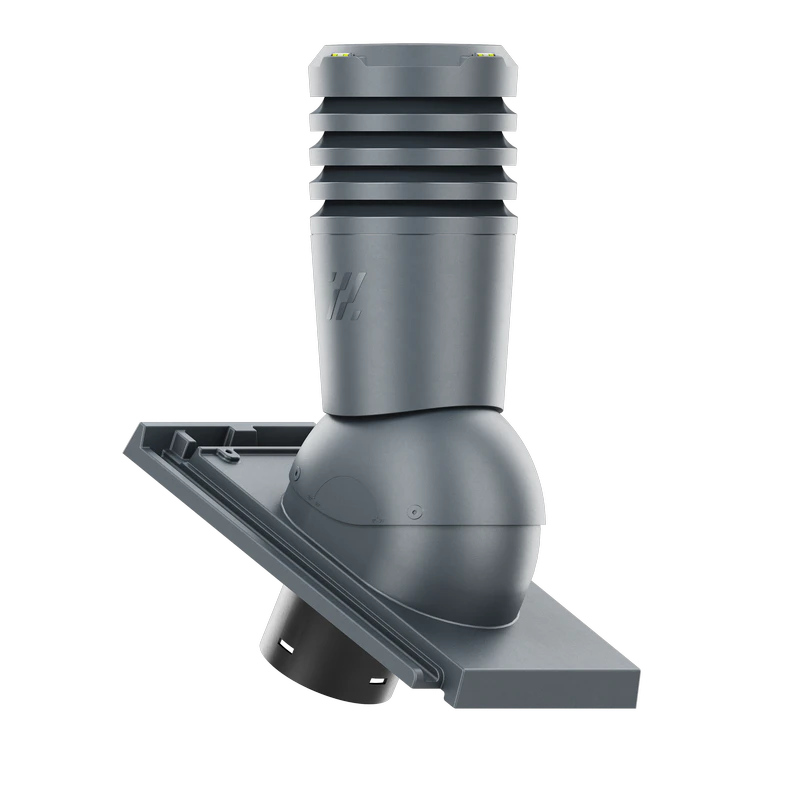 EL-150-09-D09 Kominek wentylacyjny Ecoline do dachówki ceramicznej Domino fi 150mm  ŁUPEK GLAZURA