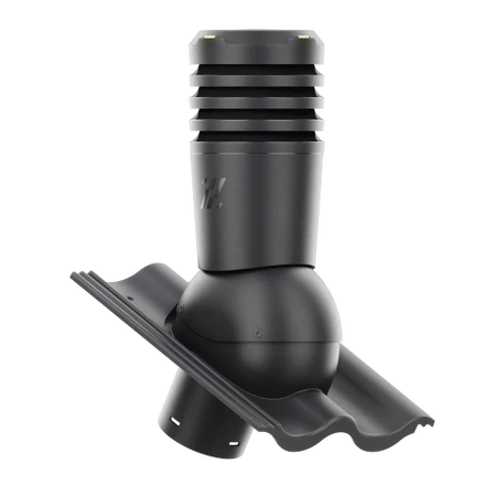 EL-150-09-D17 Kominek wentylacyjny Ecoline do dachówki cementowej Palema fi 150mm  NIEBIESKI/ANTRACYT