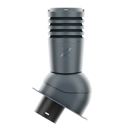 EL-150-09-PL Kominek wentylacyjny Ecoline do blachodachówki profil L fi 150mm  antracytowy