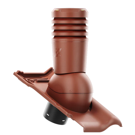 EL-150-11-D01 Kominek wentylacyjny Ecoline do dachówki ceramicznej Titania fi 150mm KASZTANOWA