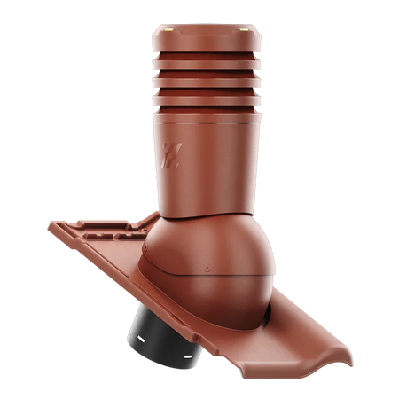 EL-150-11-D02 Kominek wentylacyjny Ecoline do dachówki ceramicznej Alegra 9 fi 150mm CEGLASTA ANGOBA SZLACHETNA