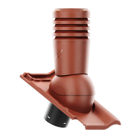 EL-150-11-D03 Kominek wentylacyjny Ecoline do dachówki ceramicznej Piemont fi 150mm KASZTAN ANGOBA