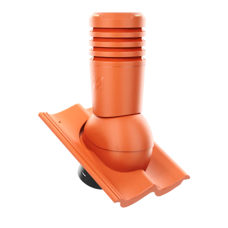 EL-150-16-D32 Kominek wentylacyjny Ecoline do dachówki cementowej Euronit - Extra fi 150mm  CZERWONA