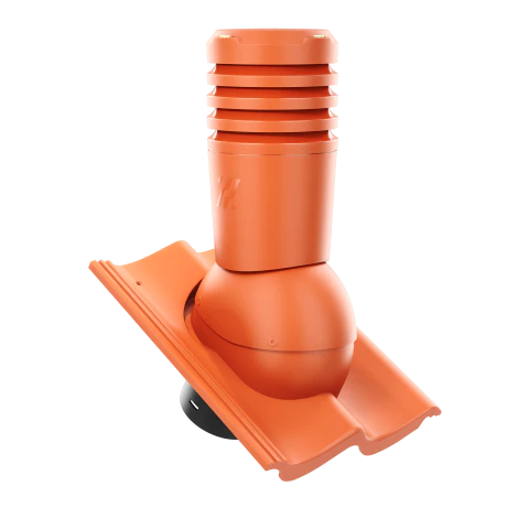 EL-150-16-D32 Kominek wentylacyjny Ecoline do dachówki cementowej Euronit - Extra fi 150mm  CZERWONA