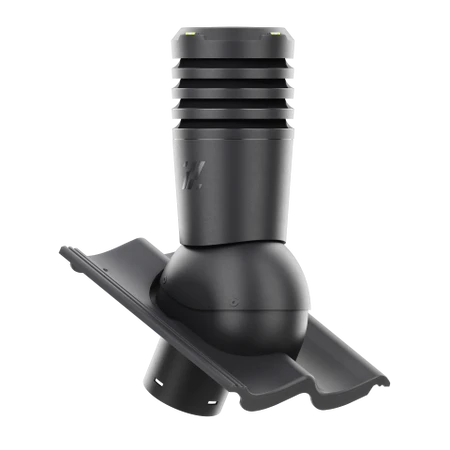 EL-150-18-D12 Kominek wentylacyjny Ecoline do dachówki cementowej BAŁTYCKA/IKAST/SKAGEN fi 150mm  ANTRACYTOWY