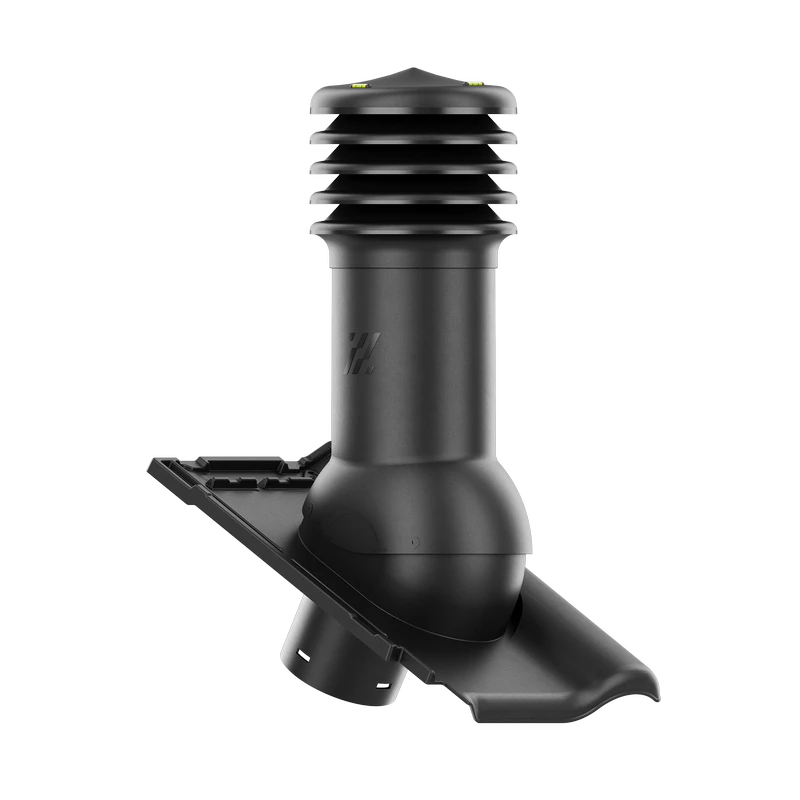HV-125-02-D02 Kominek wentylacyjny HiVent do dachówki ceramicznej Alegra 9 fi 125mm nieocieplony CZARNA ANGOBA SZLACHETN