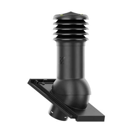 HV-125-02-D09 Kominek wentylacyjny HiVent do dachówki ceramicznej Domino fi 125mm nieocieplony CZARNA MATOWA/GLAZURA