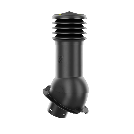 HV-125-02-MB Kominek wentylacyjny HiVent fi 125 do blachy TRB-RIB CZARNY