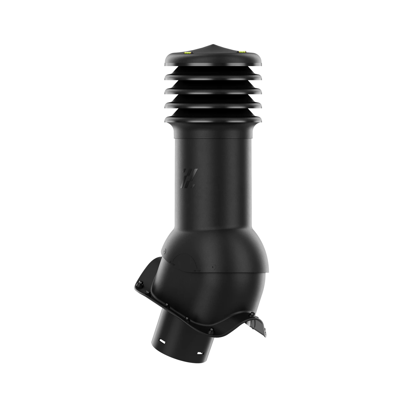 HV-125-02-PO Kominek wentylacyjny HiVent do płyty falistej profil O fi 125mm nieocieplony czarny