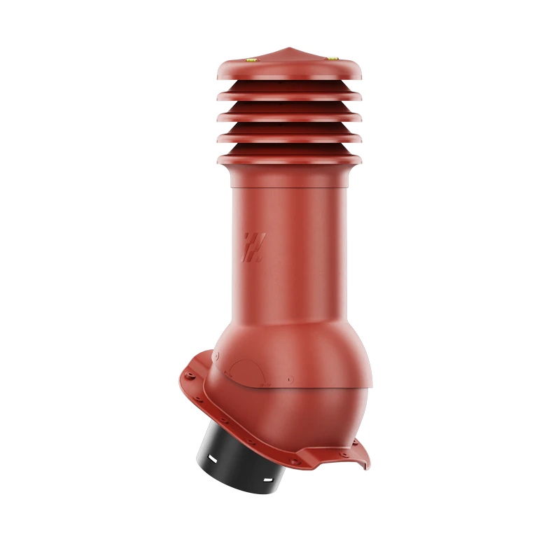 HV-125-04-PC Kominek wentylacyjny HiVent do blachodachówki profil C fi 125mm nieocieplony czerwony
