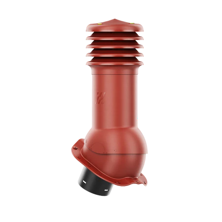 HV-125-04-PF Kominek wentylacyjny HiVent do blachodachówki profil F fi 125mm nieocieplony czerwony