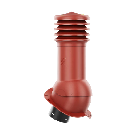 HV-125-04-PN Kominek wentylacyjny HiVent do blachodachówki profil N fi 125mm nieocieplony czerwony