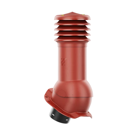 HV-125-04-PR Kominek wentylacyjny HiVent do blachodachówki profil R fi 125mm nieocieplony czerwony