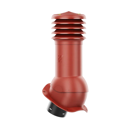 HV-125-04-PW Kominek wentylacyjny HiVent do blachodachówki profil W fi 125mm nieocieplony czerwony