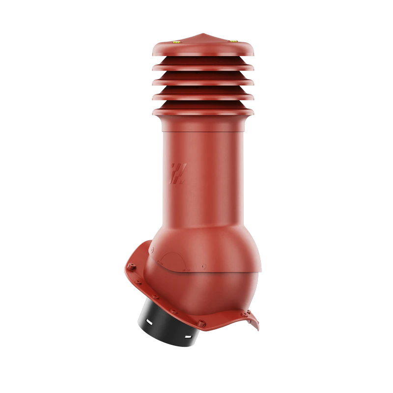 HV-125-04-PX Kominek wentylacyjny HiVent do blachodachówki profil X fi 125mm nieocieplony czerwony