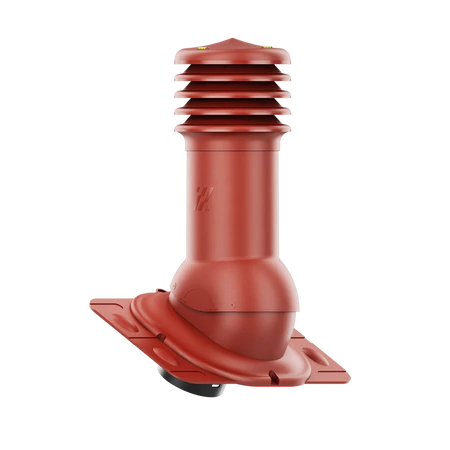 HV-125-04-UNI Kominek wentylacyjny HiVent uniwersalny fi 125mm nieocieplony czerwony